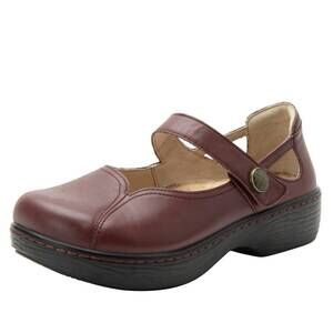 NEW ALEGRIA women's onika mary jane flats in redwood
